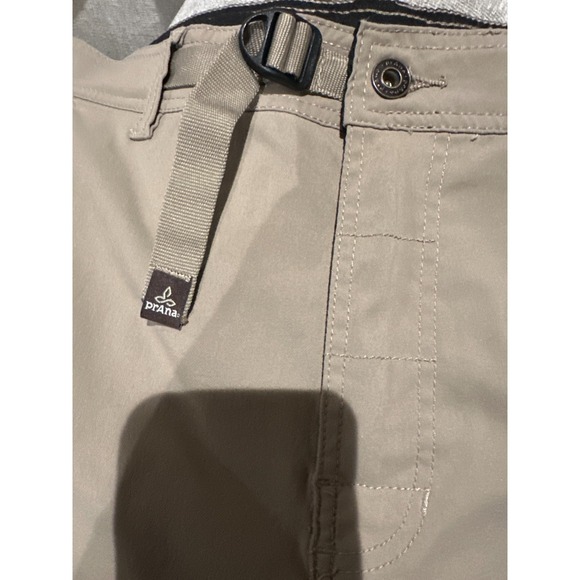 prAna Stretch Zion Hiking Pants XL Khaki Snap Hem - Picture 9 of 10